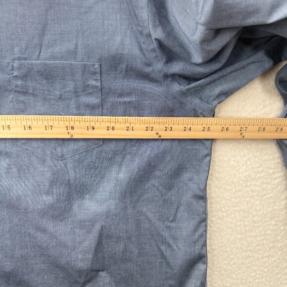 UNTUCKit Men's Relax Fit Long Sleeve Navy Blue Wrinkle Free Shirt Size XL Cotton - Picture 10 of 11